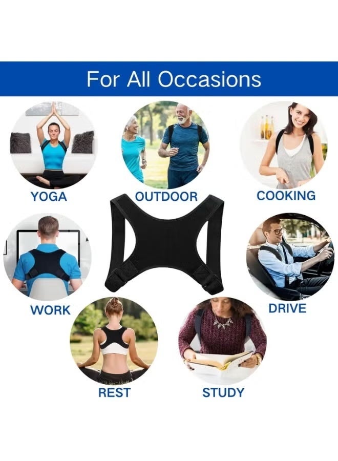 مصحح وضعية الجسم للنساء، دعامة ظهر قابلة للتهوية، دعامة ظهر قابلة للتعديل، مصحح وضعية الجسم للرجال، مصحح وضعية الجسم، تخفيف آلام الرقبة والكتف - Image 4